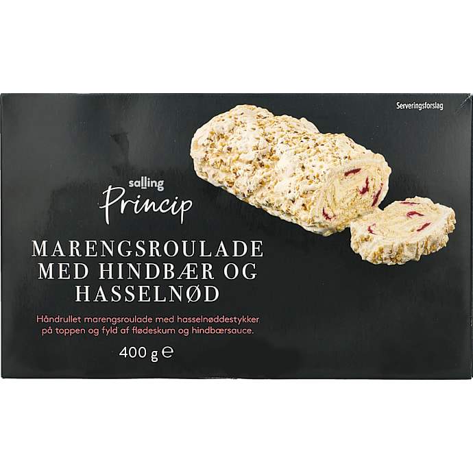 Marengsroulade m. hindbær og hasselnødder