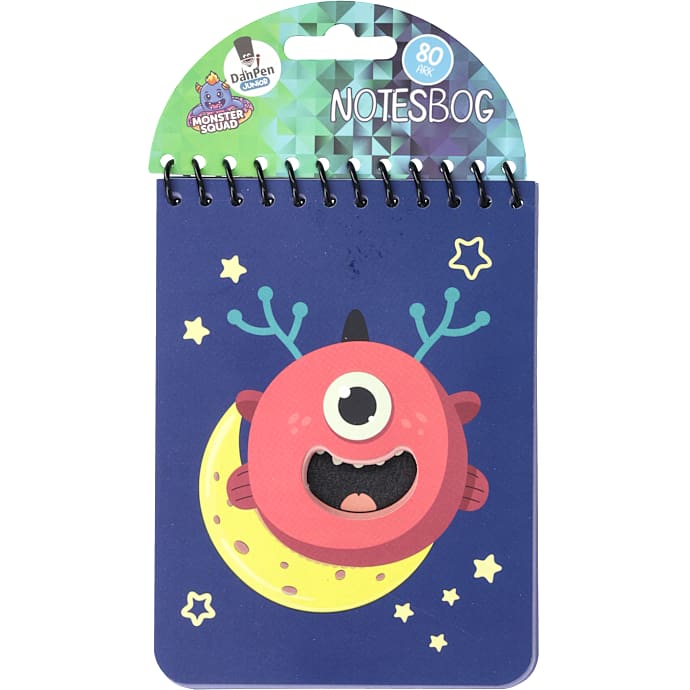 Danpen Junior Notesbog Monster Blå
