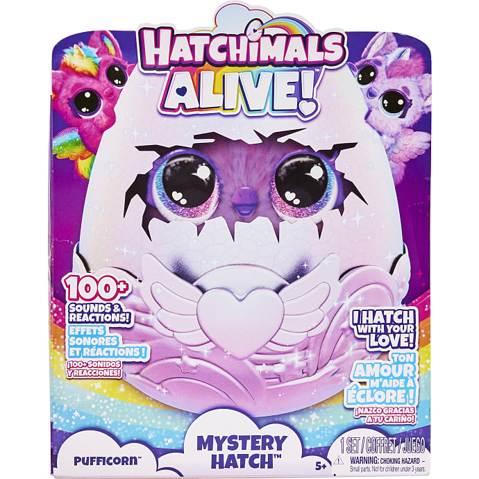 Hatchimals Alive Secret Hatch Pufficorn - flere varianter - assorteret