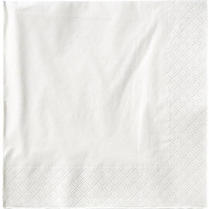 Salling ensfarvede servietter 40x40 cm 50-pak - hvid