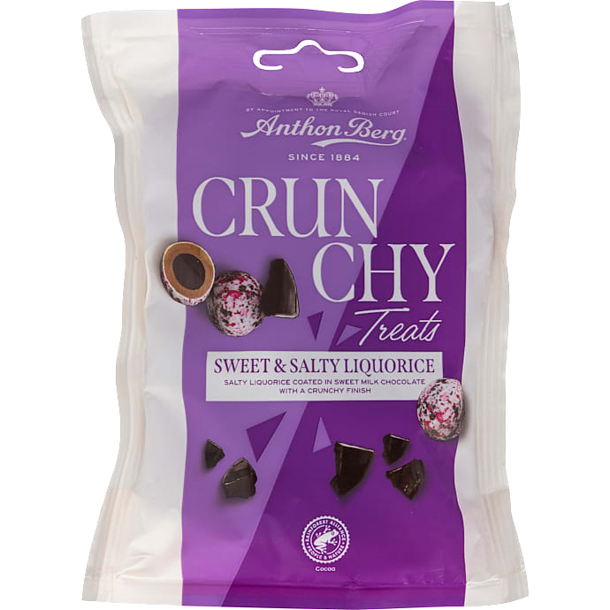 Crunchy Treats Sweet & Salty dragéret lakrids<BR>