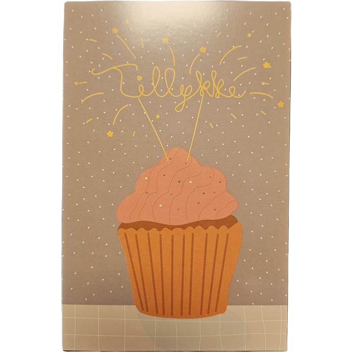 Salling kort med kuvert - cupcake