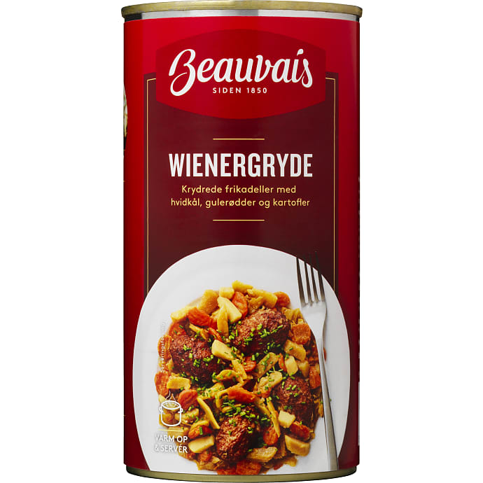 Wienergryde m. frikadeller, hvidkål, gulerødder og kartofler