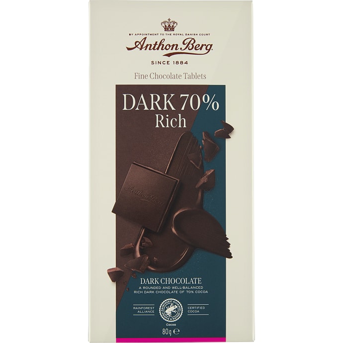 Mørk chokolade 70 % kakao