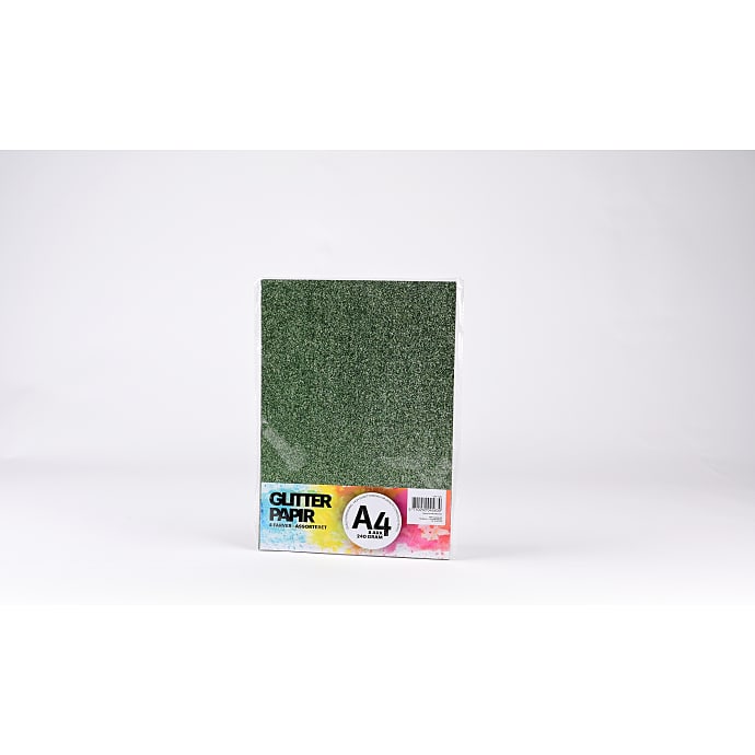 Glitterpapir A4 8 ark 4 Farver
