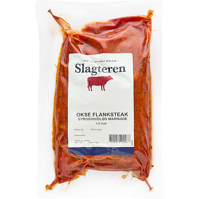Marineret flanksteak m. hvidløg