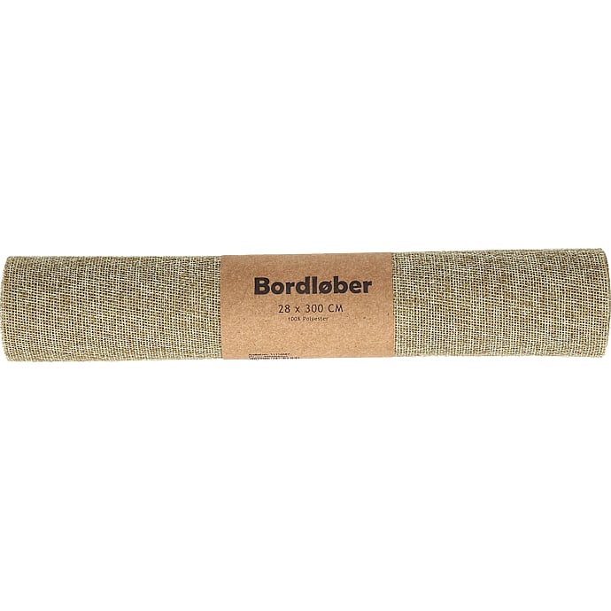 Bordløber 28 cm x 3 m natur