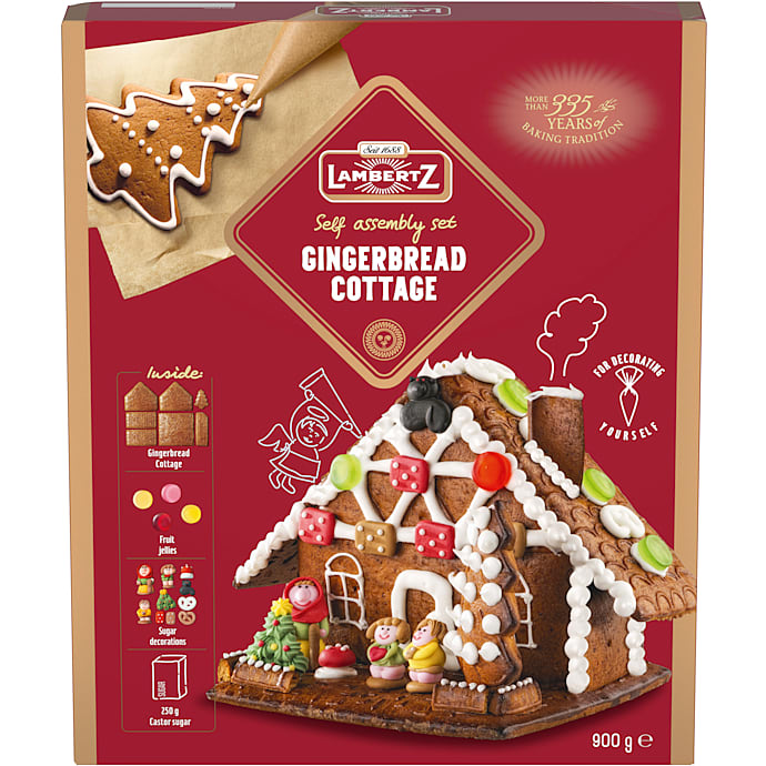 Gingerbread Cottage honningkagehus dekorationssæt
