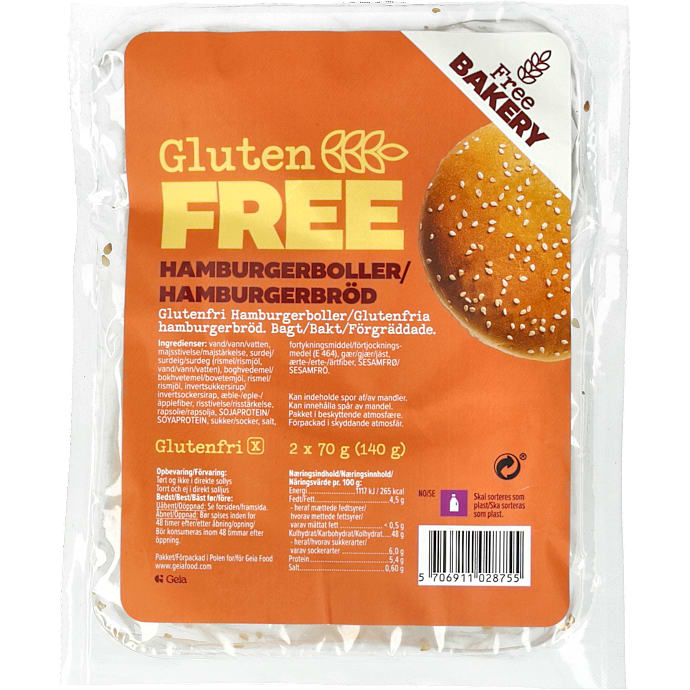 Free Bakery Burgerboller Glutenfri