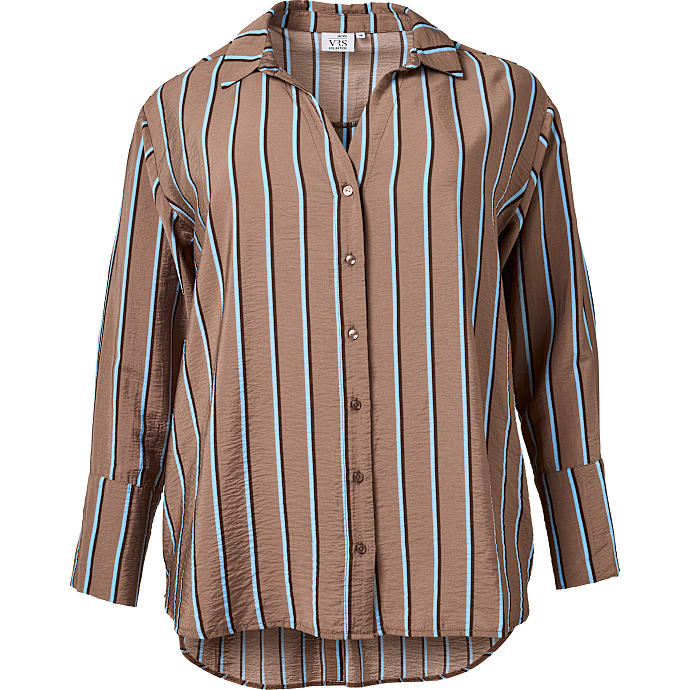 VRS Jackie Dame Oversize Skjorte Brun