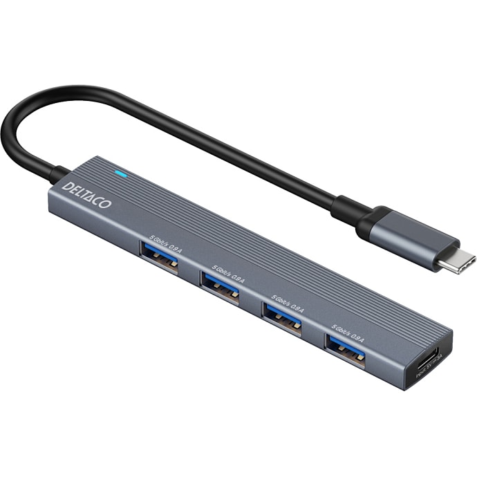 Deltaco USB-C Hub 4-port