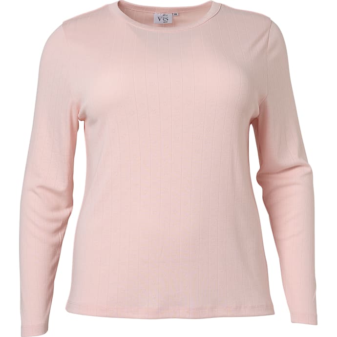 VRS Woman Jackie Basic Pointelle Top str. 50 Lyserød
