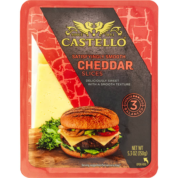 Cheddar ost i skiver lagret 48+