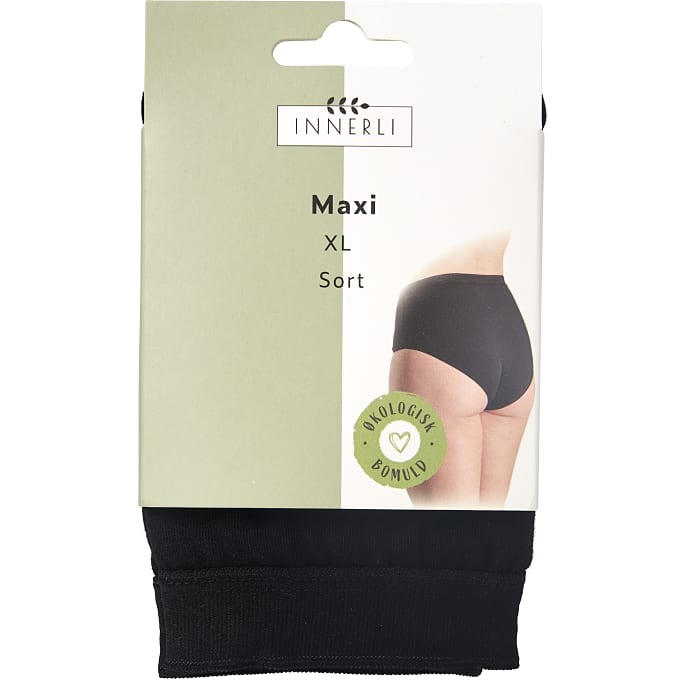Dame maxi trusser str. XL - sort – produktbillede