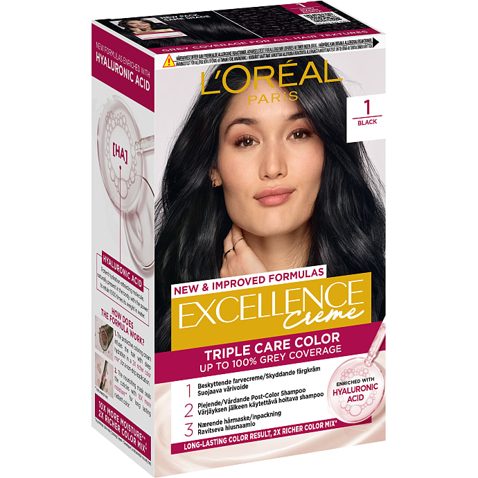 L'Oréal Paris Permanent Hårfarve 1 Black