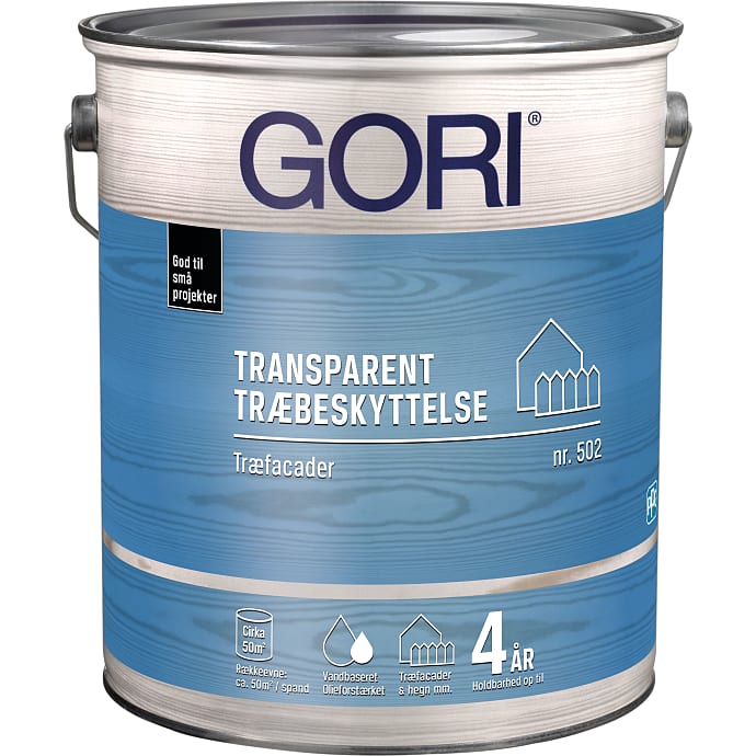 Gori 502 transparent træbeskyttelse 5 liter - teak
