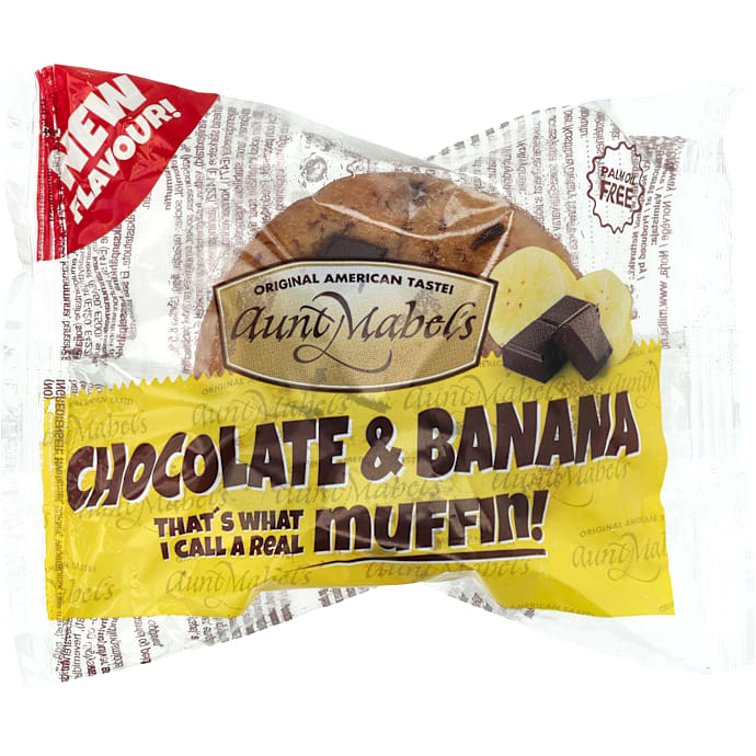 Muffins m. banan og chokolade