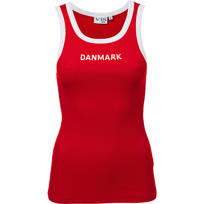 VRS Dame Rib Tanktop 2XL Rød
