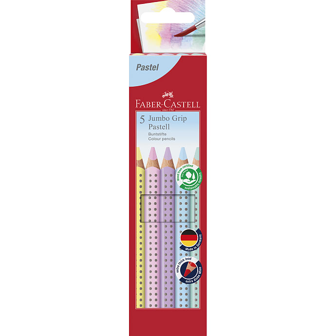 Faber-Castell Jumbo Grip Farveblyanter 5-pak