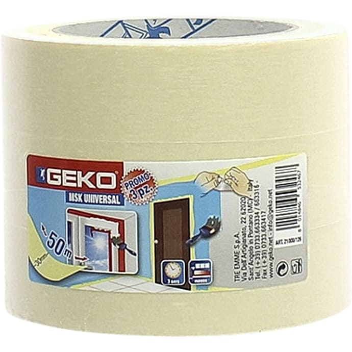 Geko Malertape 50 m 3-pak