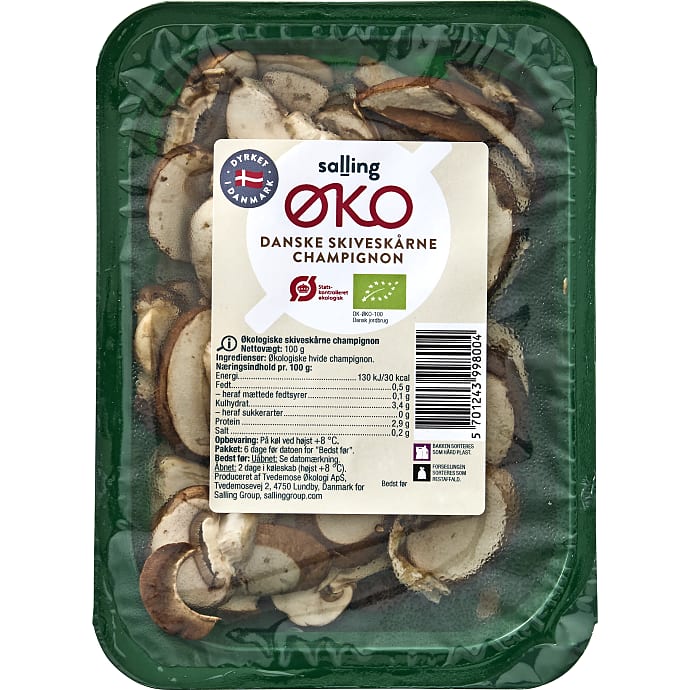 Salling ØKO Champignon Hvide Skiveskåret Øko