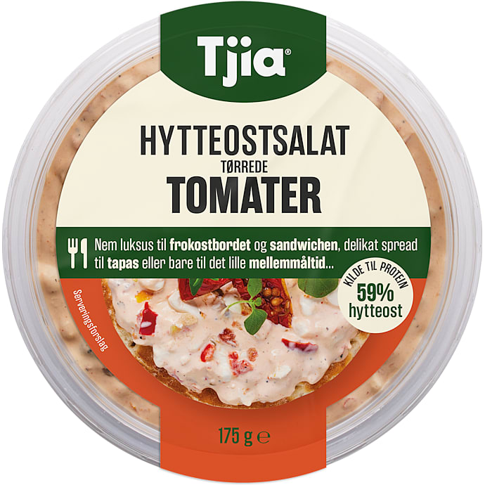Hytteostsalat m. soltørret tomat