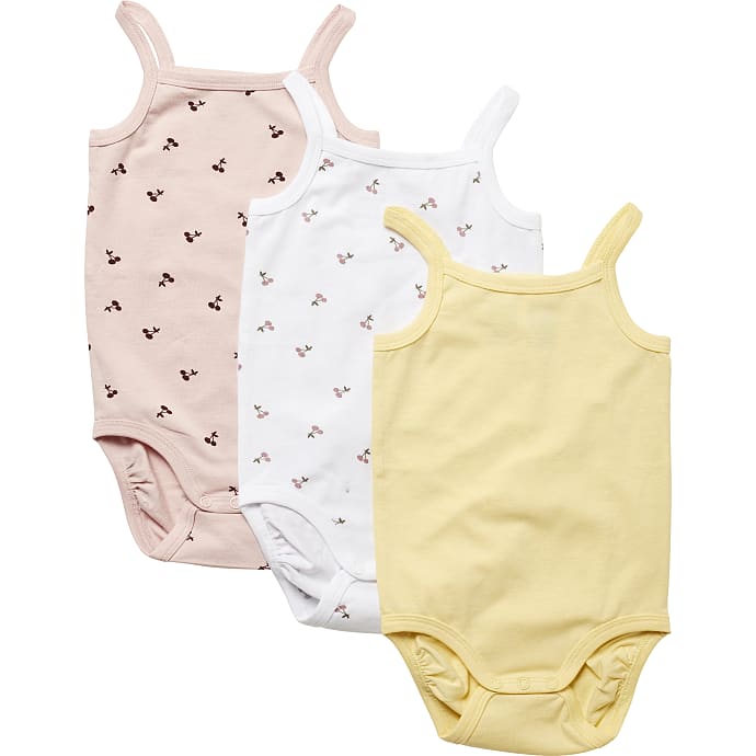 VRS baby 3-pak body str. 80 - printet/gul
