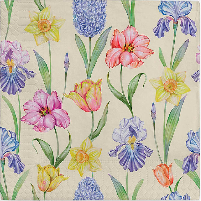 Mønstrede servietter 33x33 cm