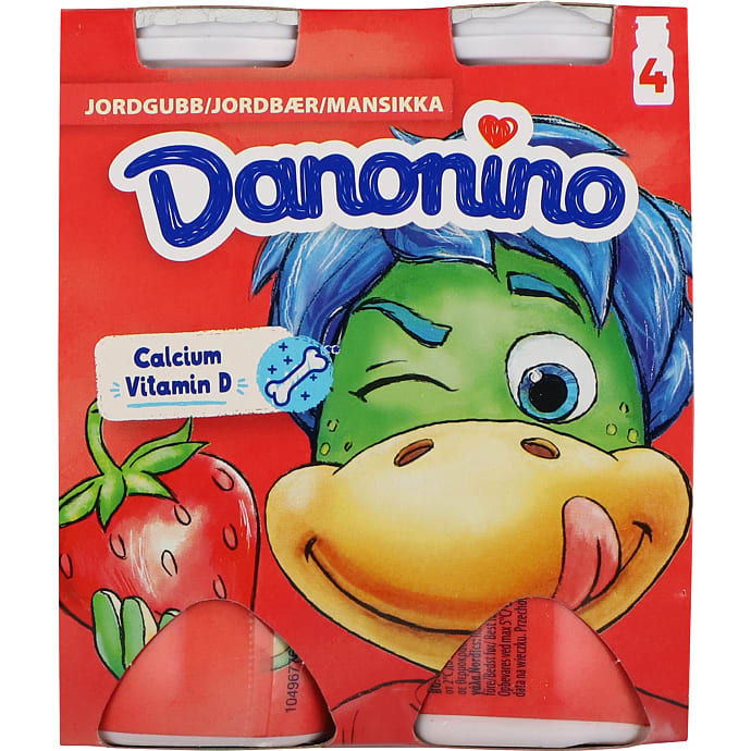 Danonino Drikkeyoghurt Jordbær 400 g