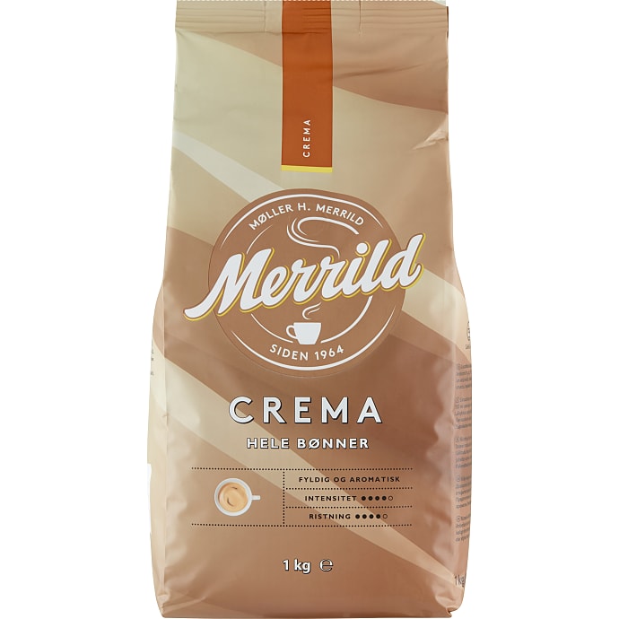 Merrild Crema Hele Bønner 1 kg