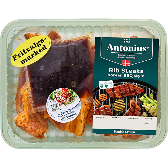 Antonius Rib Steaks af Gris m. Koreansk BBQ Marinade