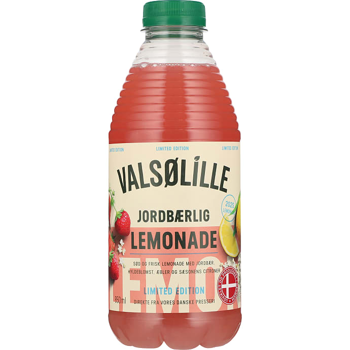 Lemonade m. jordbær og hyldeblomst