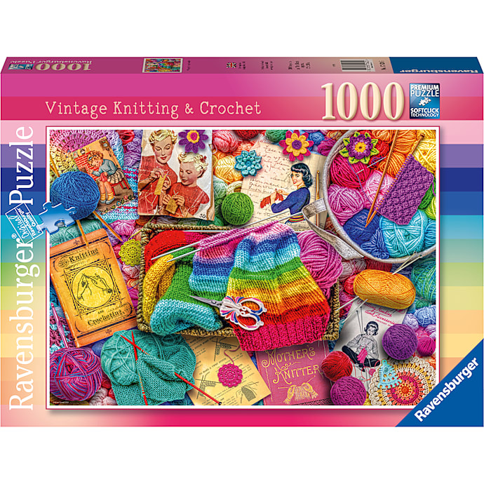 Vintage Knitting & Crochet - 1000 brikker – produktbillede