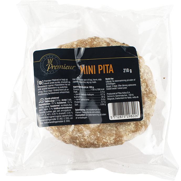 Premieur Pitabrød mini 210 g