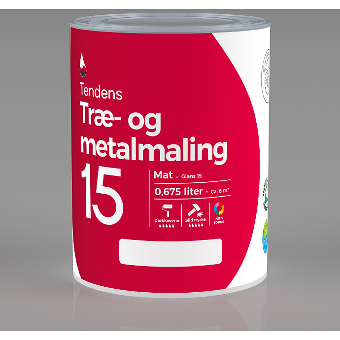Tendens Træ- og metalmaling mat 0,675 L