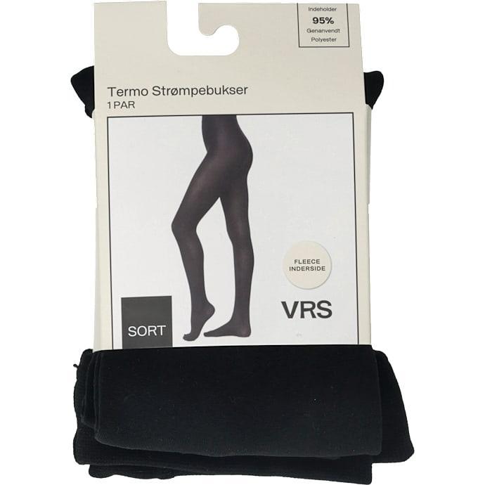 VRS dame termo strømpebukser str. S/M - sort