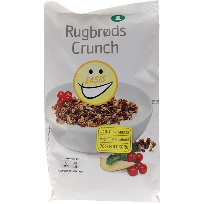 Rug crunch u. tilsat sukker