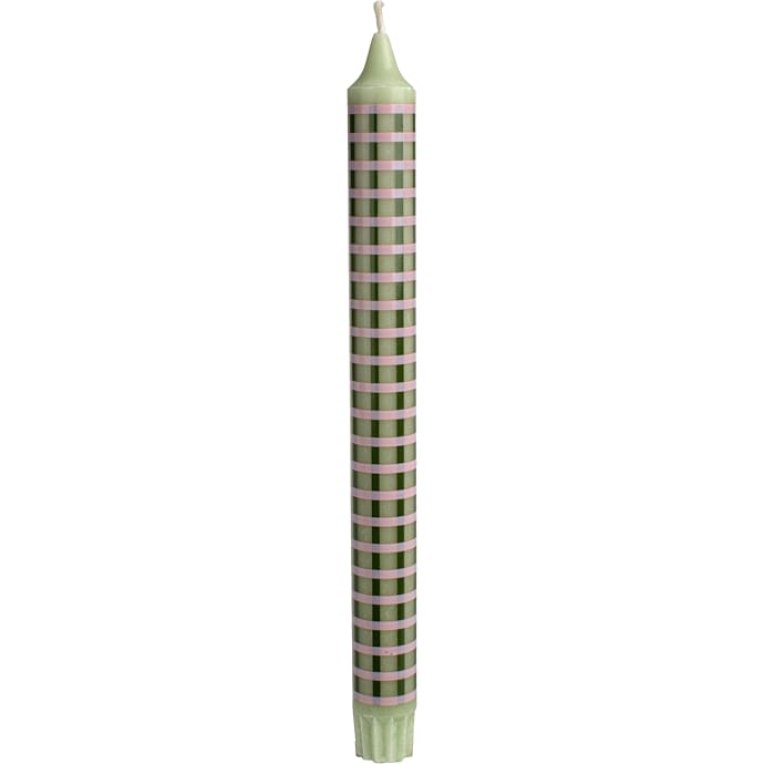 Grafiske Stagelys 24 cm Grøn