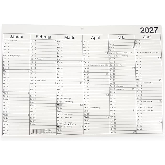 Kalender 2027 - pap