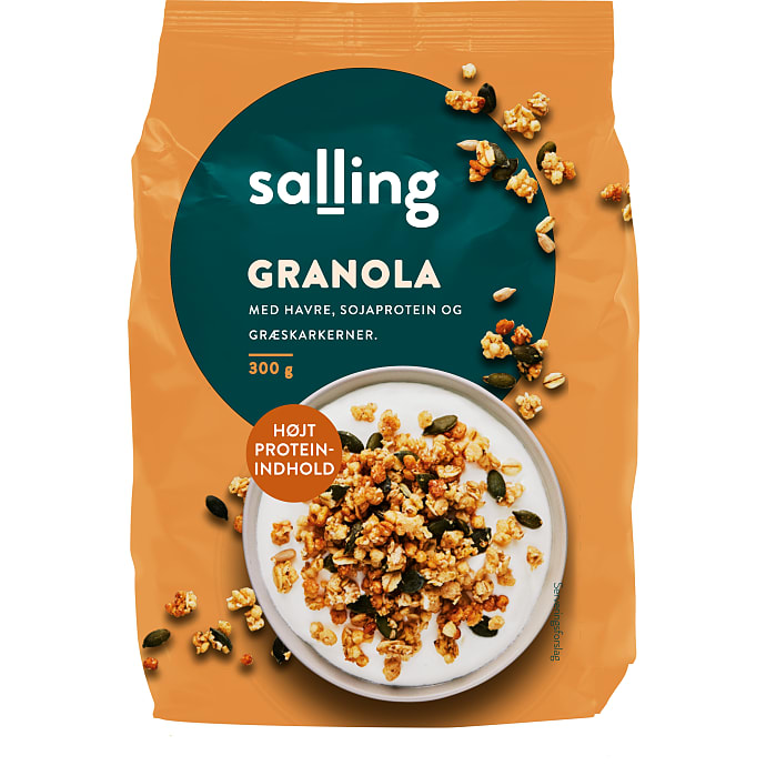 Granola m. havre, sojaprotein og græskarkerner