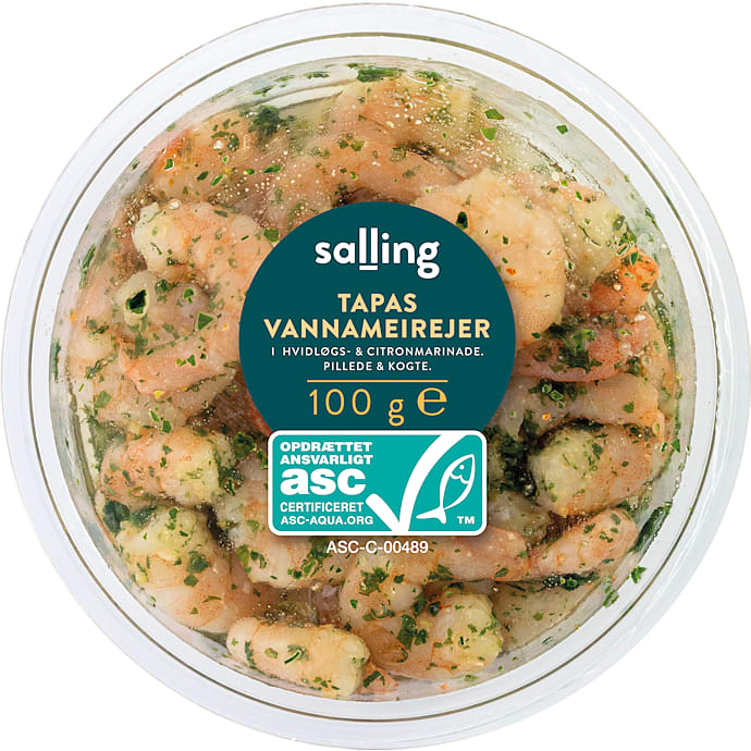 Salling Vannamei rejer med hvidløg og citron