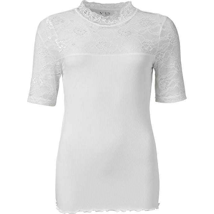 VRS dame blonde T-shirt str. S - råhvid