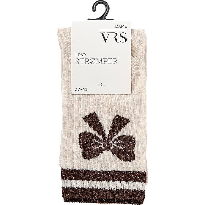 VRS Woman Glimmerstrømper Beige One Size