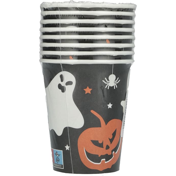 Halloween papkrus 8-pak 250 ml - sort