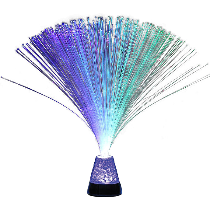 UFO fiberoptisk lampe - multifarvet
