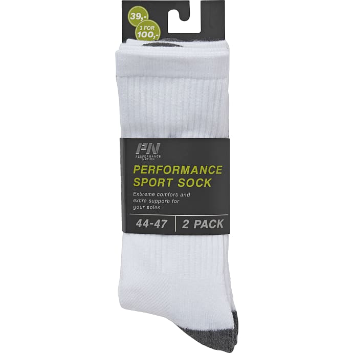 Performance Nation Sportsstrømper str. 35/38 hvid