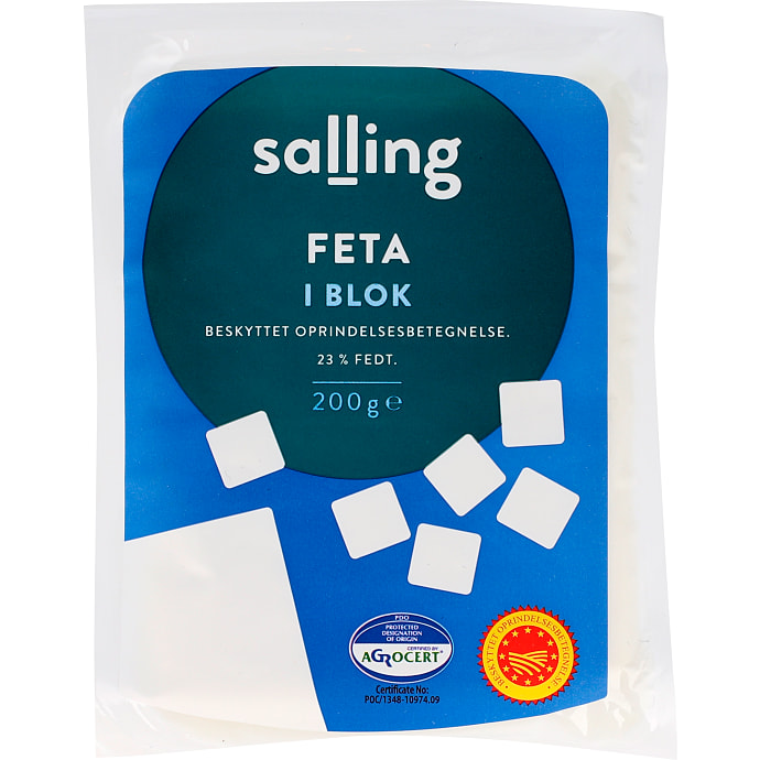 Salling Fetaost i Blok 23% Fedt 200 g