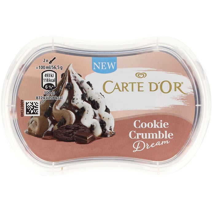 Mælkeis m. cookiesstykker
