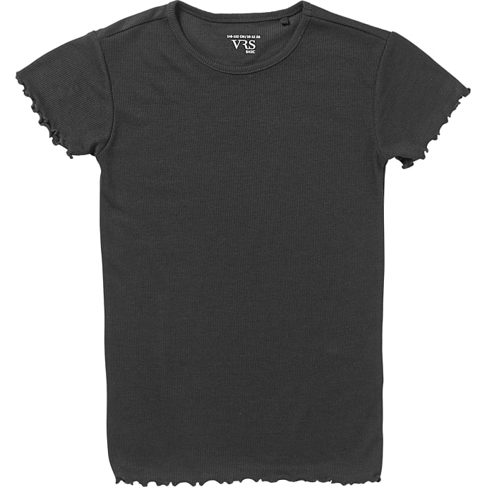 VRS Teen Basic Rib T-shirt Str. 170 Sort 1 stk
