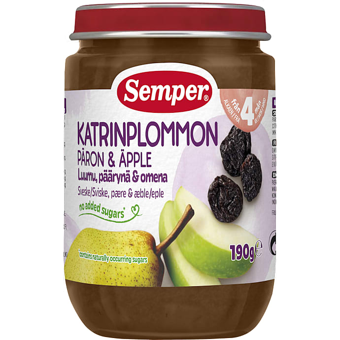 Semper Sveskemos Pære Æble 190 g